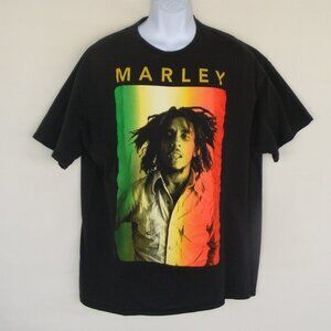 BOB MARLEY Tshirt, 2XL, Black SS, Picture, ZION